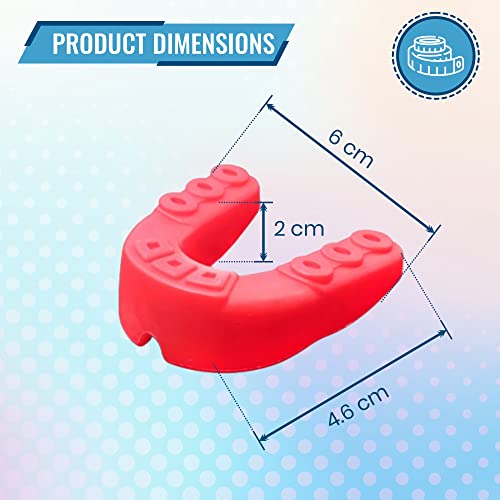 Youth Mouth Guard With Case| Single Mouth Guard 12 Color Options | Mouth Guard Protection For Sports And Sleeping | Mouth Protection For Football & Other Contact Sports… (Red) #TOP4