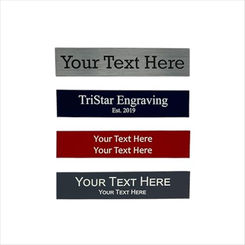 Personalized 1.25x6 Name Plate for Locker Room, Business, Home, Office & More – Tape or Magnet Attachment – 21 Color Options