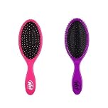 Wetbrush Original Detangler with Ultra Soft Intelliflex Bristles to Gently Separate Knots With Ease, Does Not Rip Hair, For All Hair Types, Pink & Purple BUNDLE