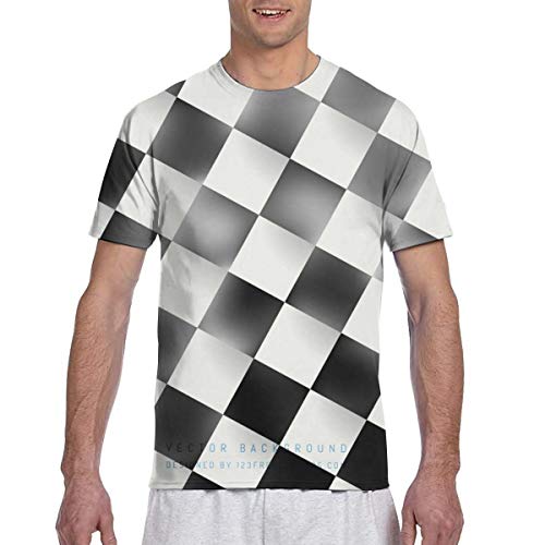 Preisvergleich Produktbild Schachbrettmuster Herren Classic Fit Kurzarm Performance Shirt