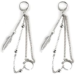 Reccisokz gótico Perhk Kpop BTS Bangtan Boys V Pendientes Moda coreana Accesorios de joyería para hombres y mujeres 1 par（-）