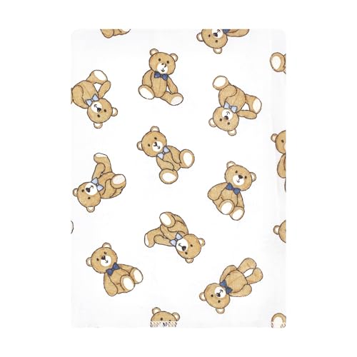 Image of Hudson Baby Unisex Baby Flannel Burp Cloth 12pk, Gentleman Bear, One Size