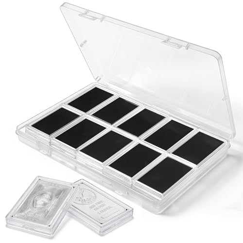 Caja para barras de plata 1 oz set 20 cápsulas transparentes miniatura 1
