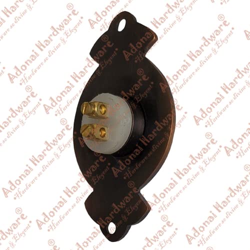 Adonai Hardware Designer Brass Bell Push or Door Bell or Push Button - Oil Rubbed Bronze