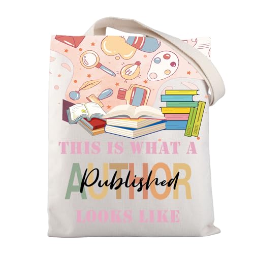 BNQL Pubblicato Autore Canvas Tote Bag Pubblicato Autore Regali Nuovo Autore Regali Questo è ciò che un autore pubblicato sembra Tote Bag