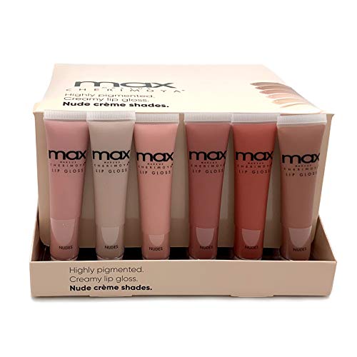 Cherimoya Max Makeup Clear Lip Polish Bulk (36 Pieces) Nude Shades #TOP3