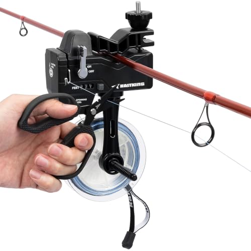 Image of KastKing Kalibrate Fishing Line Spooler, Line Counter & 5 inch Braid Scissors | No Line Twist, Easy to Use, Fits Spinning & Baitcasting Reels, Durable Polymer, Fishing Gears and Gifts for Men