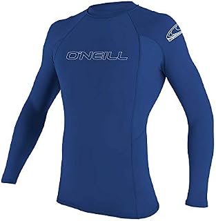 O'Neill Men's Basic Skins UPF 50+ Long Sleeve Rash Guard, Pacific, M