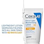 CeraVe Ultra-Light Moisturizing Lotion With SPF 30, Daily Face Moisturizer with SPF, Formulated with Hyaluronic Acid & Ceramides, Broad Spectrum SPF, Oil Free, Matte Finish, 1.7 Ounce - Image 4
