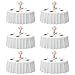 EMART Round Tablecloth, 120 inch Diameter White 100% Polyester Banquet Wedding Party Picnic Circle Table Cloths (6 Pack)