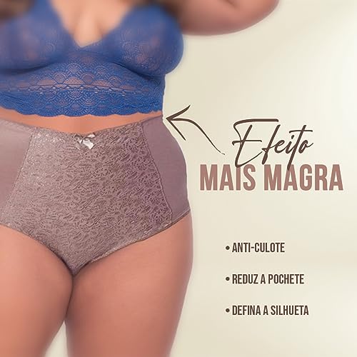 Calcinha Pós Cirúrgica Cinta Modeladora Plus Size Efeito Lipo (as2, alpha, x_l, plus)