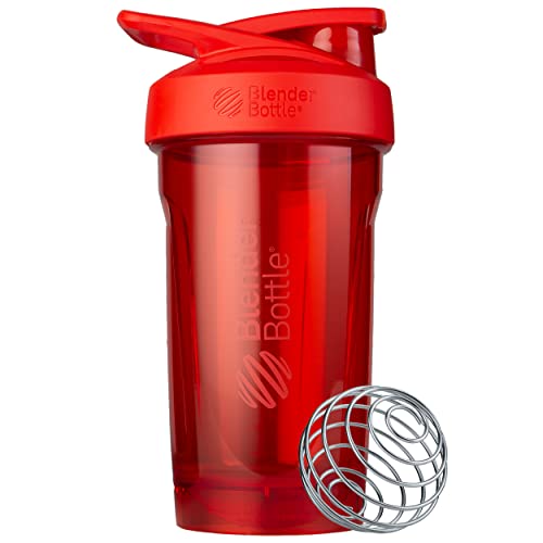 BlenderBottle Strada Tritan 24oz �v���e�C���V�F�C�J�[ �u�����_�[�{�g�����K�i �e��710ml (������500ml) ���b�h BBSTT24 RD