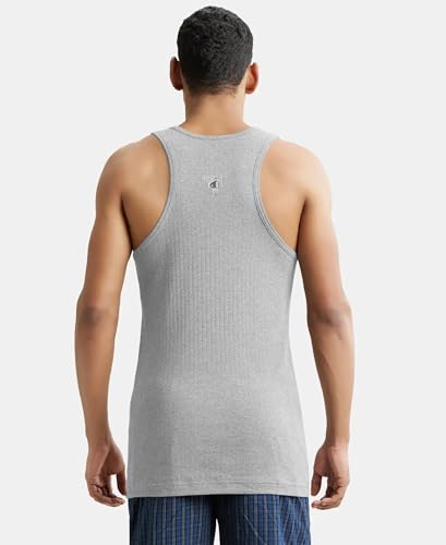 Image of Jockey 9922 Men Super Combed Cotton Rib Round Neck with Racerback Gym Vest