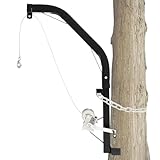 Gelacie Tree Mount Hoist – Heavy Duty 500LB Hunting Game Hoist with Hand Winch & Steel Cable for Skinning, Field Dressing, Powder Coated Steel
