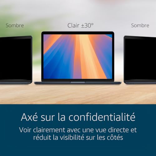 Kensington filtre de confidentialité magnétique MagPro Elite pour écran 13.6" Apple MacBook Air M2 M3 M4 anti lumière antimicrobien revêtement faibles reflets anti rayures K58374WW - vue 5