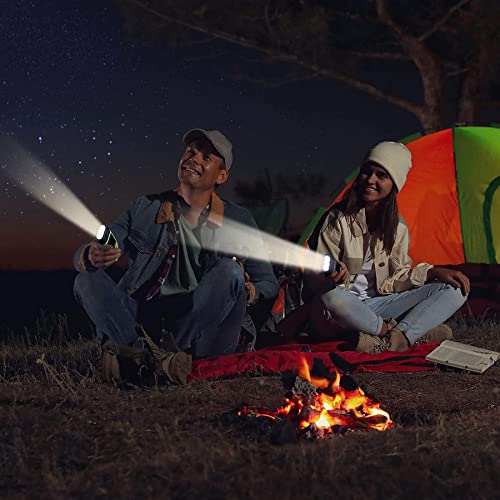 Foto von 2 Stück Handkurbel Wiederaufladbare Taschenlampe, Solar LED Taschenlampe,LED-Notfall-Taschenlampe mit Wandern Schnalle,Dynamo Taschenlampen Kurbel für Outdoor/Camping/Notfall [Energieklasse A+++]