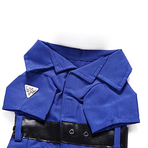 Disfraz de Policía para Mascotas, Ropa de Cosplay, Uniforme Resistente Al Desgaste, Ropa Cálida para Perros y Gatos (Juego de policía SDZ11)