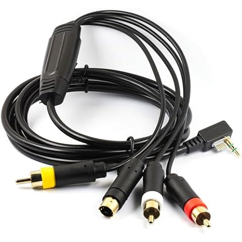 jujinglobal S-Video and TV AV Composite Video Cable Cord for PSP 2000 3000 Console S Video Cover
