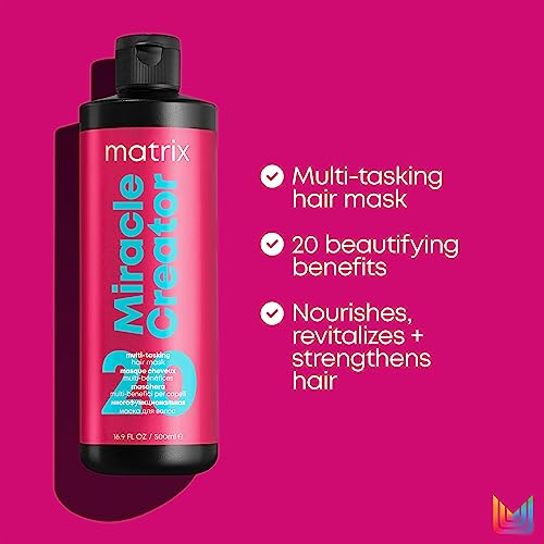 Matrix Miracle Creator Hair Mask | Moisturizing, Detangling, Frizz Control Treatment| Nourishes & Strengthens | Natural, Curly, Damaged Hair | Sulfate Free | Packaging May Vary | 16.9 Fl. Oz. #TOP12