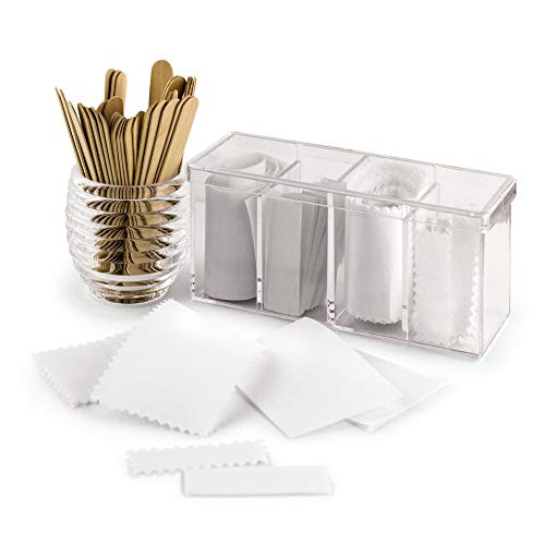 4-Compartment Makeup Organizer And Storage: Transparent Multi-Functional Bathroom Closet Storage With 4 Trays And Clear Lid For Cosmetics, Cotton Balls Or Sponges #TOP1