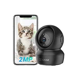 EZVIZ Indoor Camera No Monthly Fee, 256GB Supports, Baby Monitor Camera, Pet Camera. Motion Detection, Auto Tracking, Night Vision, Alarm, Two Way Audio, 2.4G Wifi, Alexa Google IFTTT Control(C6N 2MP)