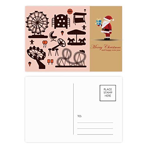 Lot de 20 cartes postales motif père Noël Noir pour correspondance