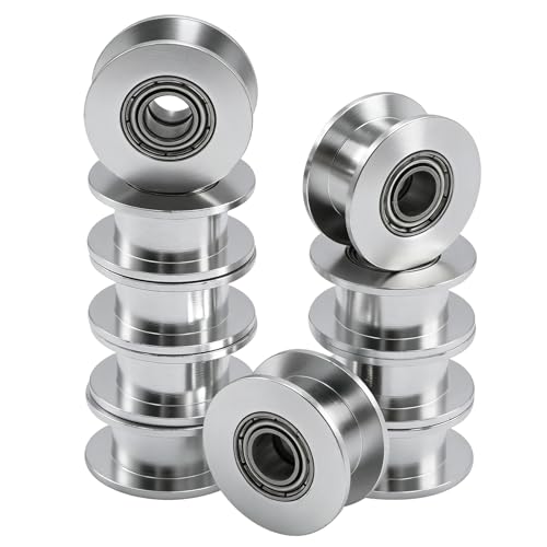 Hoypeyfiy 10er-Pack Aluminium GT2 Zahnriemen, 6 mm Außendurchmesser, 5 mm Bohrung, 20 Zähne, Geeignet für Lineare Bewegungen in 3D-Druckern und CNC-Maschinen (6mm Breite)