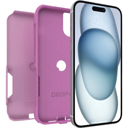 Image of OtterBox iPhone 15 Plus and iPhone 14 Plus Commuter Series Case - Run Wildflower (Pink), Slim & Tough, Pocket-Friendly, with Port Protection