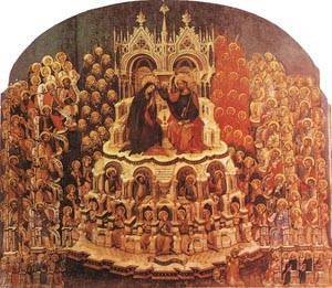Peinture à l'huile Coronation de The Virgin 1438 pour remplacer les posters sans âme