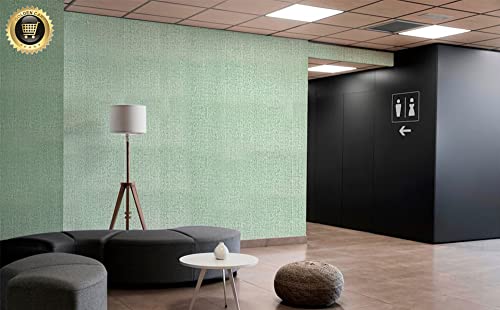 Image of Textured Linen Wallpaper for Walls Sticker Roll (10 Pcs) I 3D Foam Wallpaper for Full Wall, Furniture I Fabric, Waterproof, Large (Light Pista; 10 Pieces of 3 Meter x 0.7 Meter Each)