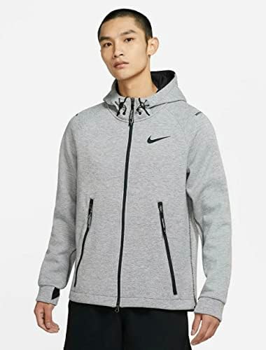 Nike Pro Mens Therma Fleece Sphere Max Jacket, Grey, LARGE