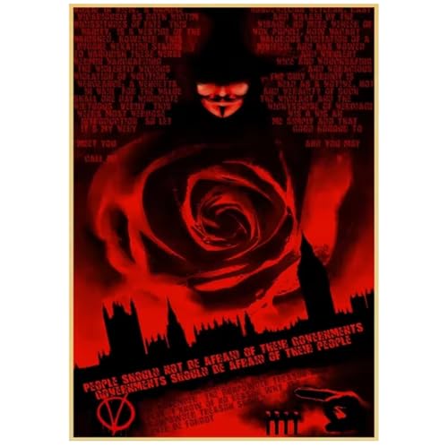 Póster V de Vendetta solución para paredes vacías lienzo retro de salón 50x70