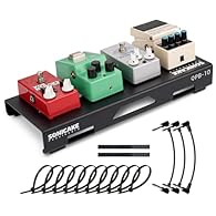 SONICAKE Guitar Pedal Board 14.10" x 5.50" x1.20"Portable Aluminum Alloy Guitar Pedalboard