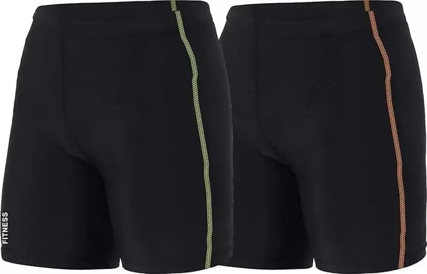 NEVER QUIT Solid Men Black Compression Shorts-picture-20