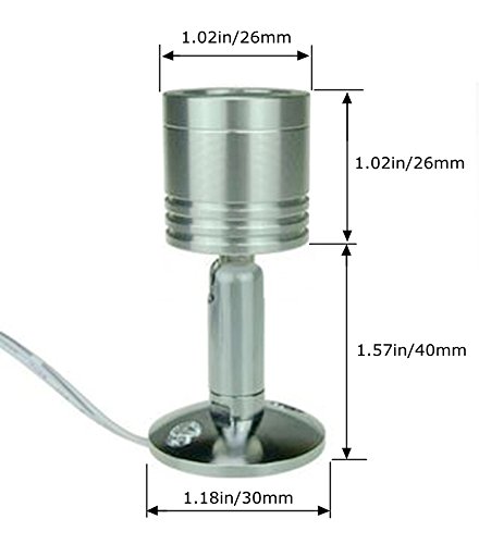 Xking 12V 1W Led Spotlight/Cabinet Light/Jewelry Lamp/Ceiling Light/Display Cabinet Light/Museum/Wall Light And Pwm In-Line Dimmer- White 6000K (Set Of 6) #TOP2