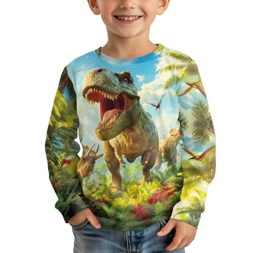 Image of Uourmeti Long Sleeve Tops for Boys Graphic T Shirts Teen Girls Active Pullover Tees