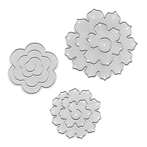 Flowers Metal Cutting Dies Stencil Template Molds, Embossing Tool Die Cuts for Card Making Album Paper Scrapbooking DIY DÃ©cor Dies Craft