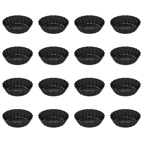 Recopilación de Moldes para tartas y bizcochos . 49 16 Pack Mini Moldes Para Tartas, 3 Pulgadas Moldes para Tartaletas de Acero Carbono Desmontable, moldes para tartaletas, para Tartas de Antiadherente para hacer tartas, pasteles,...