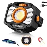 EverBrite Magnetic Work Light Rechargeable LED, 2000LM Portable Mechanic Light with 7...