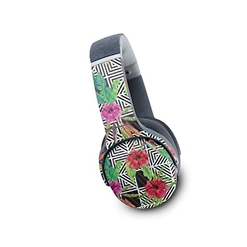 Image of MightySkins Carbon Fiber Skin Compatible with Skullcandy Crusher Evo Wireless - Pop Hibiscus | Protective, Durable Textured Carbon Fiber Finish | Easy to Apply | Made in The USA
