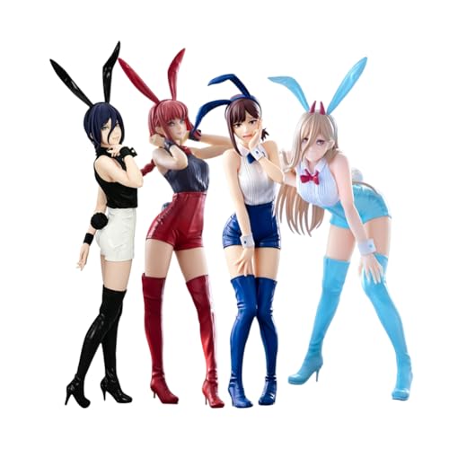 HBGIAY Makima Figure Anime Power Bunny Figure Reze Action Figures Statue Standing Pose Higashiyama Kobeni Figurine Desktop Collections