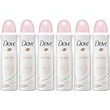 6 Pack Dove Soft Feel Antiperspirant Deodorant Spray, 150ml Each