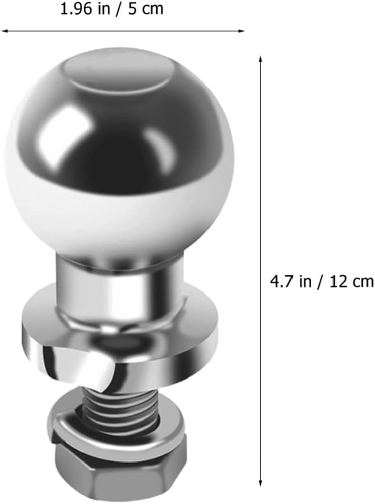 SHINEOFI Hitch Tow Ball for Trailer Solid Replacement Tow Ball Easy Install Trailer Parts Compatible with European Durable Design for Performance