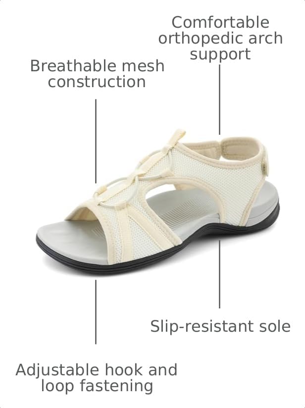 Image of UBFEN Womens Hiking Sandals Comfortable Walking Sandals Summer Sport Breathable Arch Support