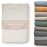 Jarapa Home Tagesdecke Baumwolle Wohndecke – Sofadecke Sofaüberwurf Bettüberwurf Überwurfdecke für Sofa und Bett – Mehrzweckdecke Couch Überwurf Plaid – Dünne gesteppte Decke