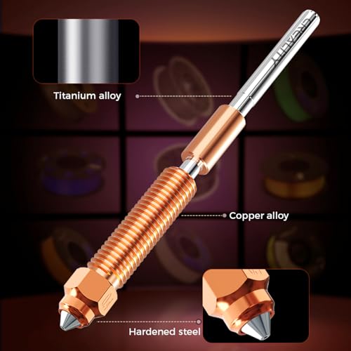 Heating Creality Keramik-Heizblock-Kit, Schnellwechsel-Düsen-Kit für K1C, 3D-Drucker-Hot-End-Kit, Hochtemperatur-Hochgeschwindigkeits-Ganzmetall-Druckkopf für K1C
