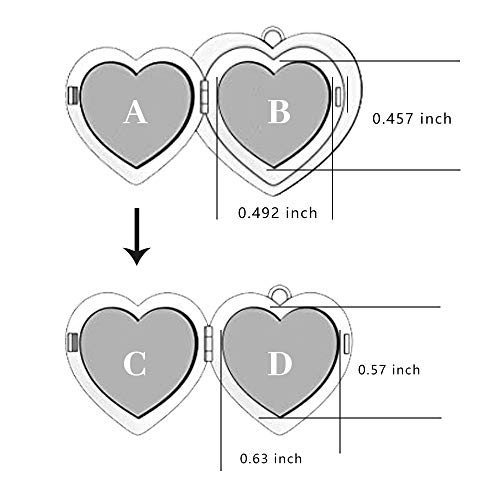 Onefinity Locket Necklace Sterling Silver I Love You To The Moon And Back Necklace 4 Photo Heart Locket Necklace Love Memory Jewelry Gifts For Women Girl #TOP3