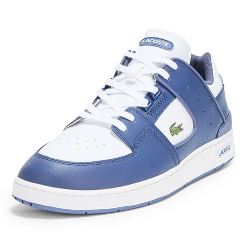 Lacoste Men's Court Cage Sneaker, Dark Blue & White, 10