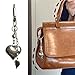 ljhnba Stylish Silver Heart Purse Charm Trendy Silver Heart Purse Hanging Charm Versatile Bag Accessory for Daily Use Fashion Pendan