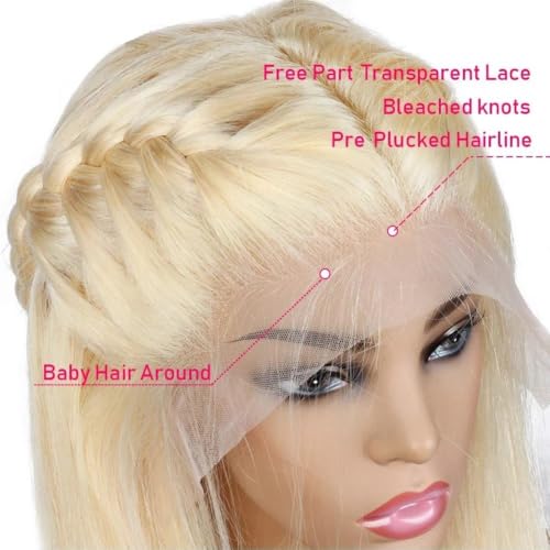 Toppery do włosów 5”x4.5“ Silk Top Wig Body Blonde Base Full Lace Human Hair Wave Remy Transparent for Women(14inches)